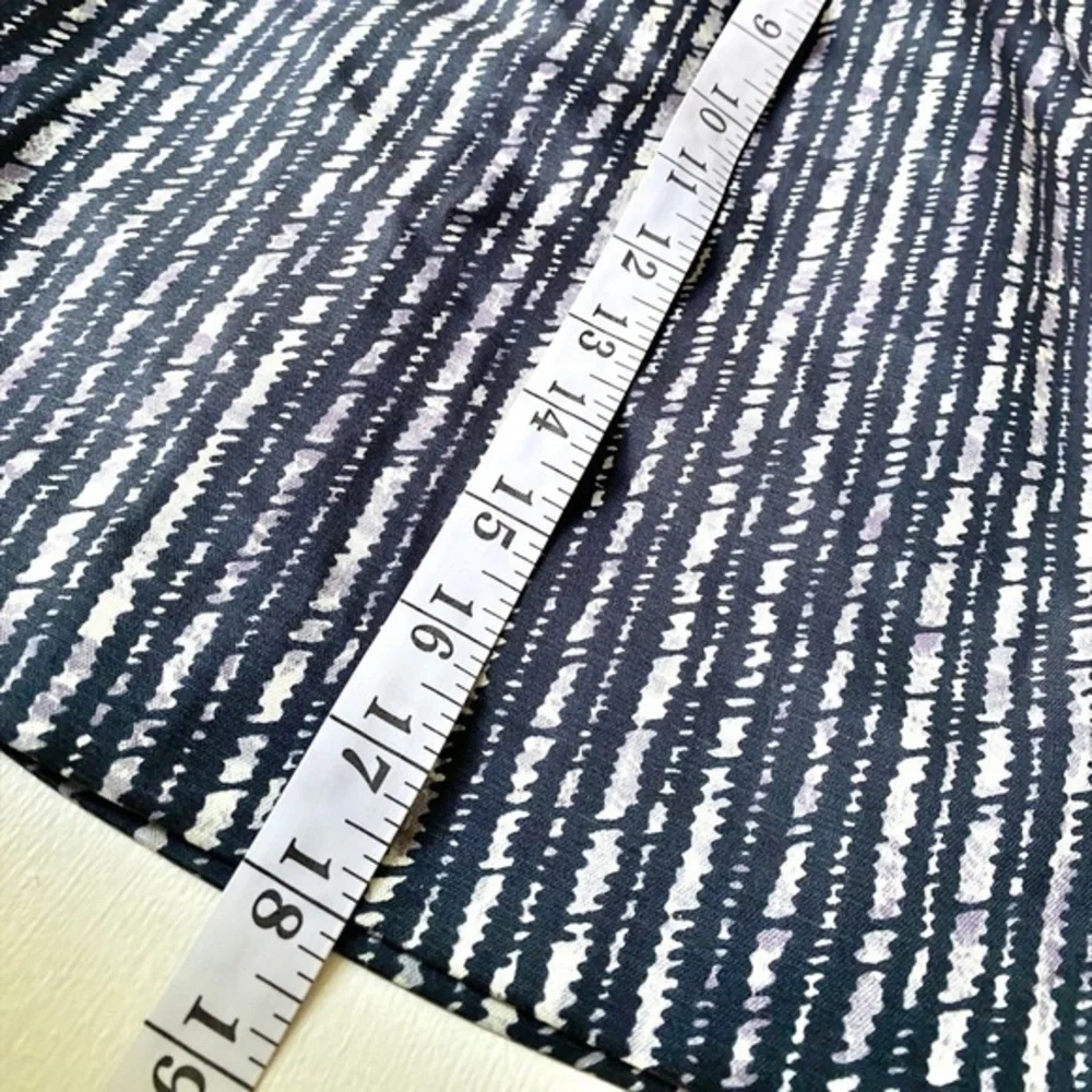 Loft Linen Blend Lightweight Lavender, Navy and White Mini Skirt - Picture 9 of 9